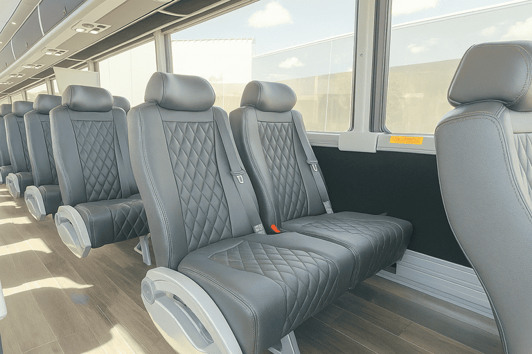 interior of Charter Bus Rental White Plains charter bus